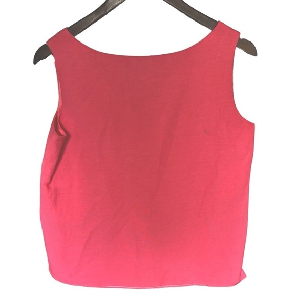 Jennifer Eden Two Piece Linen Like Black & Pink Blazer & Sleeveless Top Size 6 - Picture 7 of 15